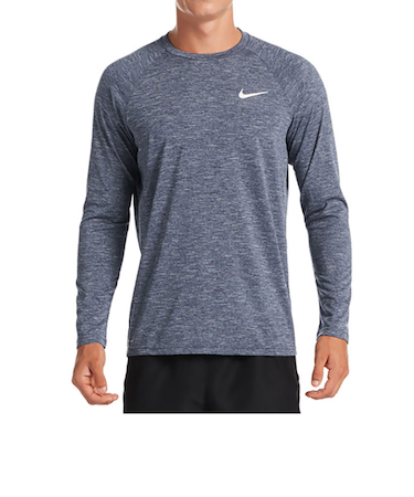 ナイキ（NIKE）ラッシュガード 長袖 ヘザー ロングスリーブ ハイドロガード NESSA590-N440 速乾 UVカット
