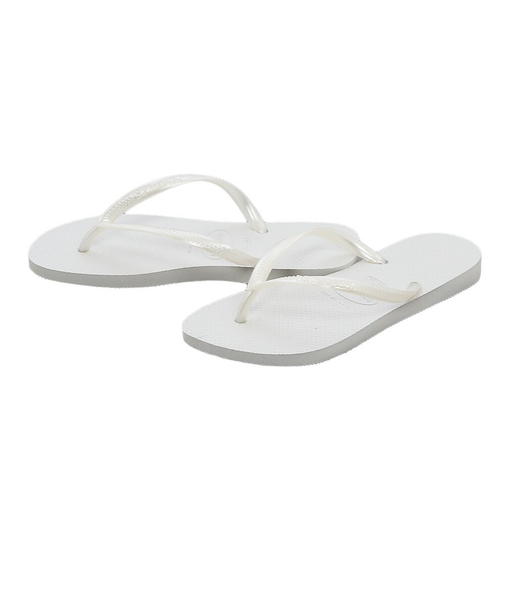 ハワイアナス（HAVAIANAS）スリム ホワイト ビーチサンダル 4000030-0001