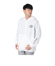 ルーカ（RVCA）ラッシュガード 長袖 HEX BOX サーフ ジップアップフーディー BF041875 WHT