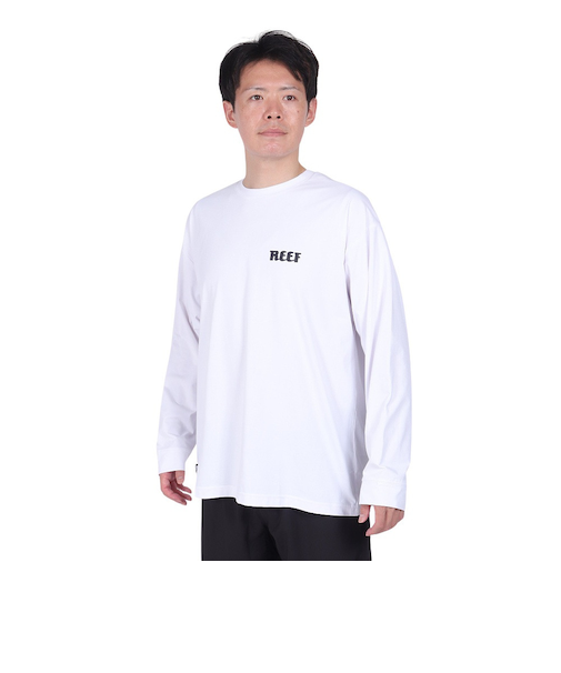 リーフ（REEF）ロゴ 長袖ラッシュガード RFTEM2320 WHT LLサイズ