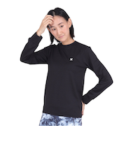 ハーレー（HURLEY）ラッシュガード ファントム ロングスリーブ シャツ CRE カップ付き 水陸両用 WRG2421045-BLK