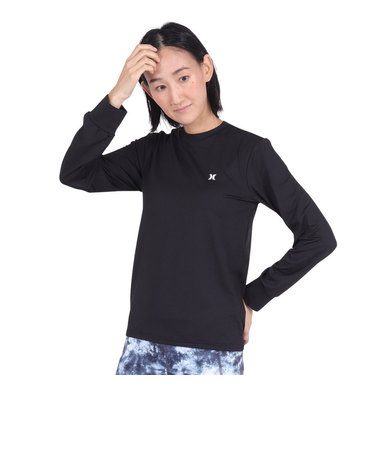 ハーレー(HURLEY)ラッシュガード ファントム ロングスリーブ シャツ CRE カップ付き 水陸両用 WRG2421045-BLK