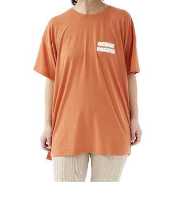 オーシャンパシフィック（Ocean Pacific）ラッシュガード 半袖 Tシャツ ハイブリット 水陸両用 体型カバー レッド 522495-RED