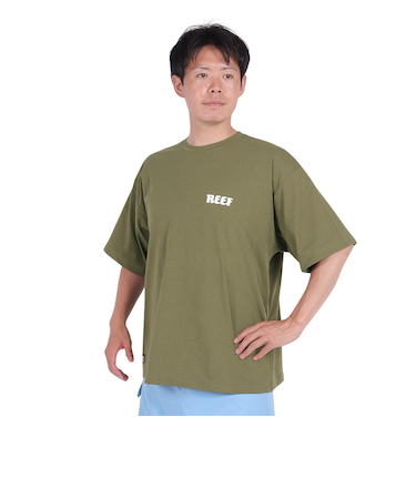 リーフ（REEF）ラッシュガード 半袖 ロゴ ラッシュ半袖Tシャツ RFTEM2321-OLV