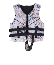 ラスティ（RUSTY）キッズ ライフジャケット 総柄フローティングベスト レジャー用 964930WHT