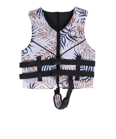 ラスティ（RUSTY）キッズ ライフジャケット 総柄フローティングベスト レジャー用 964930WHT