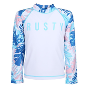 ラスティ（RUSTY）ラッシュガード 長袖 ジュニア ガールズ スイミング 962463-WHT