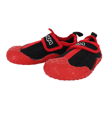 アクア（AQA）スノーケリングシューズ 子供 キッズ シュノーケル スノーケル 水遊び KW-4473N BLK/RED