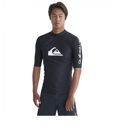 クイックシルバー（Quiksilver）ラッシュガード 半袖 UVカット 速乾 ALL TIME SR 24SP QLY241022 BLK1