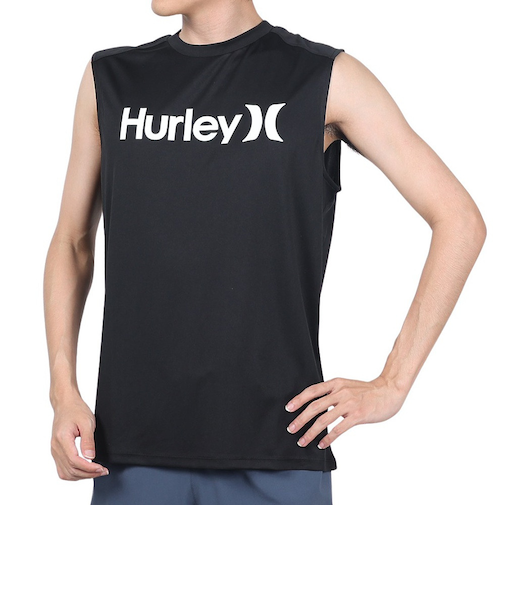 ハーレー（HURLEY）ラッシュガード ノースリーブ UVカット UPF50+ 紫外線対策 RASH ONE AND ONLY MRG2310035-BLK