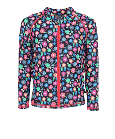 ナイキ（NIKE）トドラー ガールズ ラッシュガード 長袖 ハイドロガード ジップアップ ジャケット 1991096-009