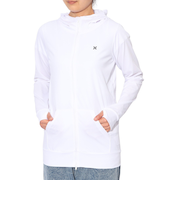 ハーレー（HURLEY）ラッシュガード 長袖 ファントム グラフィック フルジップ フーディー 24WRG2320028-WHT