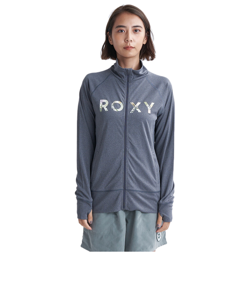 ロキシー（ROXY）ラッシュガード 長袖 SIMPLY BOTANICAL ロゴ スタンド 24SPRLY241028CHA