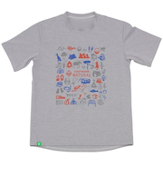 フットマーク(FOOTMARK)ジュニア ラッシュガード 半袖 Tシャツ 0242073-18 グレー