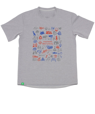 フットマーク（FOOTMARK）ジュニア ラッシュガード 半袖 Tシャツ 0242073-18 グレー