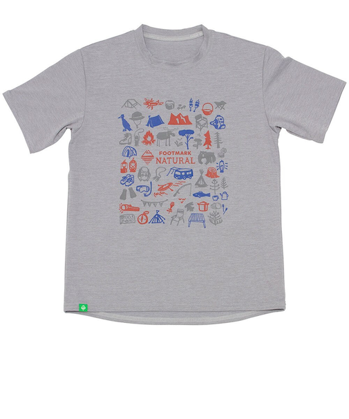 フットマーク（FOOTMARK）ジュニア ラッシュガード 半袖 Tシャツ 0242073-18 グレー