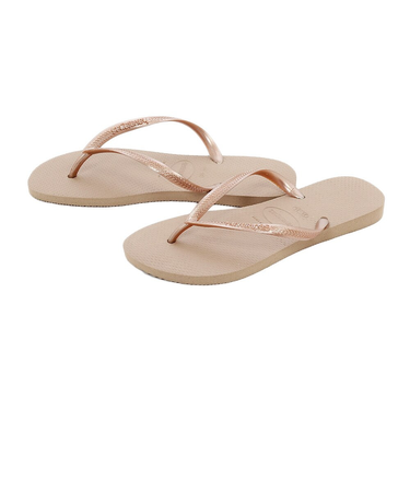 ハワイアナス(HAVAIANAS)スリム ローズゴールド ビーチサンダル 4000030-3581