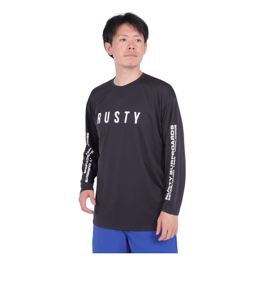 ラスティ（RUSTY）ラッシュガード UVメッシュ 長袖Tシャツ 水陸両用 914480BLK