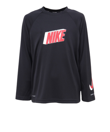 ナイキ（NIKE）ジュニア ラッシュガード 長袖 3Dコンボ ハイドロガード NESSE828-N001 速乾 UVカット