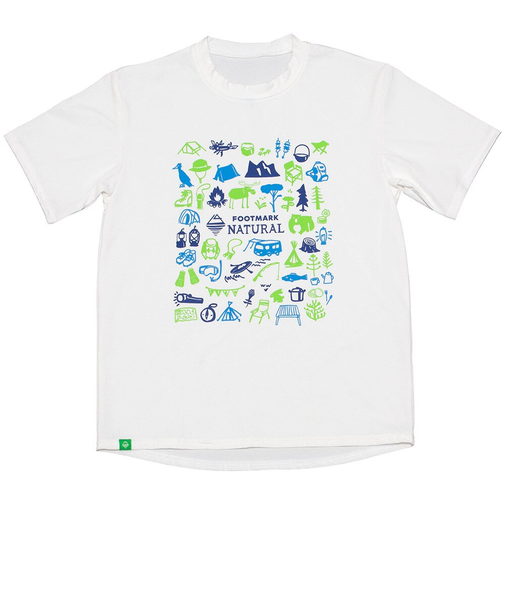 フットマーク（FOOTMARK）ジュニア ラッシュガード 半袖 Tシャツ 0242073-01 ホワイト