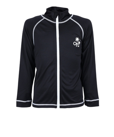 オーシャンパシフィック(Ocean Pacific)ジュニア スクール水着 ラッシュガード 長袖 パーカー 耐塩素加工 569430BLK ブラック