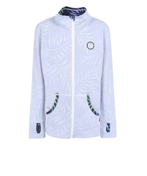 ラスティ（RUSTY）キッズ 総柄ジップ長袖ラッシュガード 964460LEF