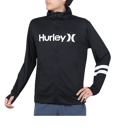 ハーレー（HURLEY）ラッシュガード 長袖 フルジップ ジャケット MRG2310037-BLK 速乾 UVカット