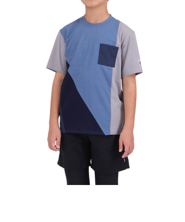 フットマーク（FOOTMARK）ラッシュガード 半袖 ジュニア 子供 UVカット 防虫 吸水速乾 切替 プルオーバー 3100141-19 140 150 1…