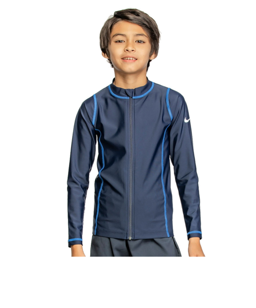 ナイキ（NIKE）ジュニア ラッシュガード ボーイズ 男の子 長袖ジップ ハイドロガード 120~170cm 1991092-010