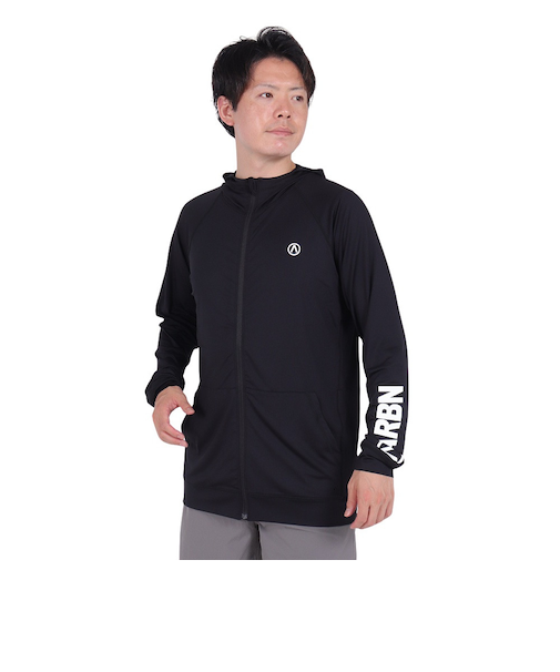 エアボーン（ARBN）ラッシュガード 長袖 フーディド AB24SSM-APP0901BLK