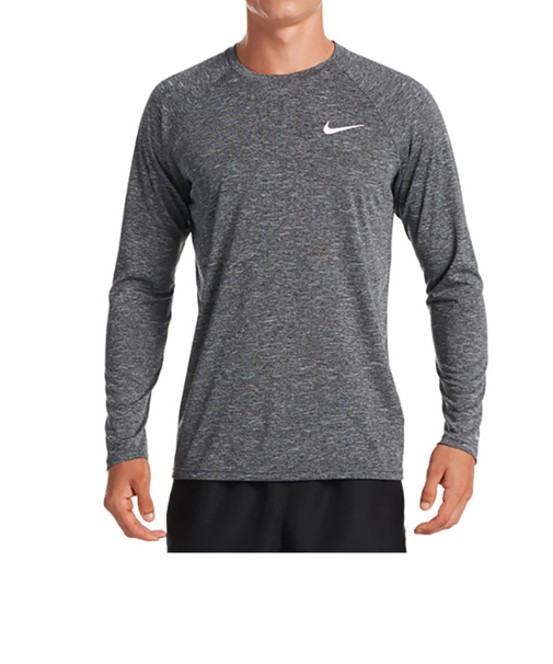 ナイキ(NIKE)ラッシュガード 長袖 ヘザー ロングスリーブ ハイドロガード NESSA590-N001 速乾 UVカット