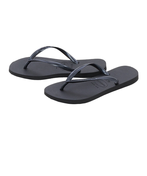ハワイアナス（HAVAIANAS）スリム ブラック ビーチサンダル 4000030-0090