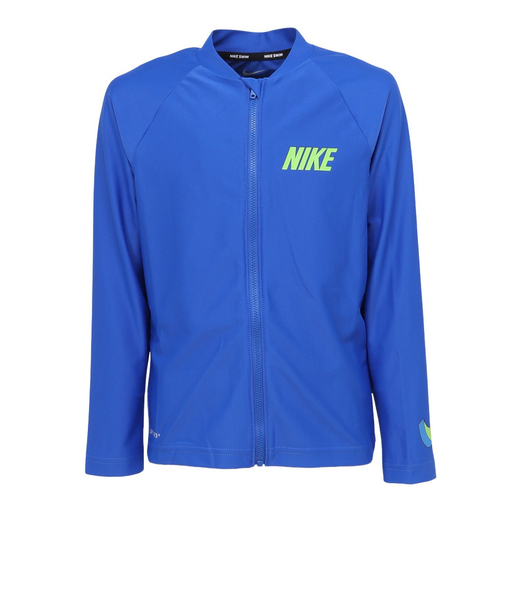 ナイキ（NIKE）ジュニア ラッシュガード 長袖 UVカット 速乾 3Dスウッシュ長袖ジップハイドロガード 130～160cm NESSE829-N494