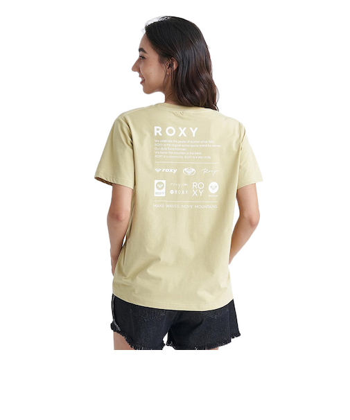 ロキシー（ROXY）ラッシュガード 半袖 Tシャツ HISTORIA DEL LOGO 24SURLY242018BEG