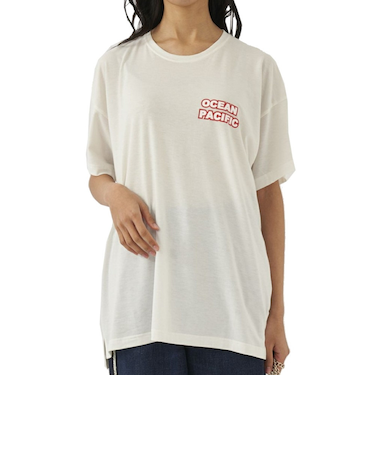 オーシャンパシフィック（Ocean Pacific）ラッシュガード 半袖 Tシャツ ハイブリット 水陸両用 体型カバー ホワイト 522495-WHT