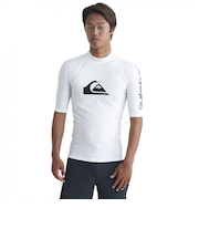 クイックシルバー(Quiksilver)ラッシュガード 半袖 UVカット 速乾 ALL TIME SR 24SP QLY241022 WHT
