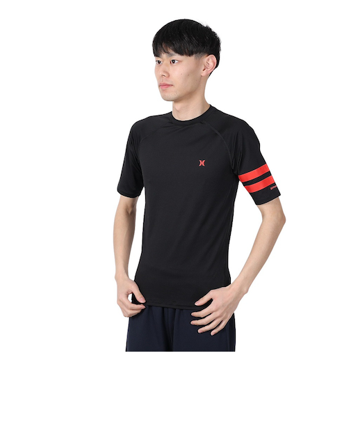 ハーレー（HURLEY）ラッシュガード PHNTM RASH BP COMP 半袖シャツ 24 MRG2310038-BLK2