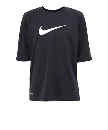 ナイキ（NIKE）ジュニア ラッシュガード ソリッド半袖ハイドロガード UVカット 130～160cm NESSD828-N001