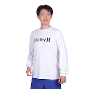 ハーレー（HURLEY）UPF50+ 軽量 速乾 ストレッチ ラッシュガード 長袖 RASH ONE AND ONLY MRG2310033-WHT