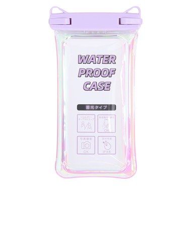 オウルテック（Owltech）スマホ 防水ケース 蓄光 6.7インチまで対応 IPX8取得 防水 防塵 OWL-WPCSP22-PU IPX8