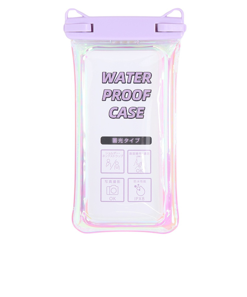 オウルテック（Owltech）スマホ 防水ケース 蓄光 6.7インチまで対応 IPX8取得 防水 防塵 OWL-WPCSP22-PU IPX8