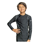 ナイキ（NIKE）ジュニア ラッシュガード ボーイズ 長袖 ハイドロガード 男の子 120～170cm 1991091-018
