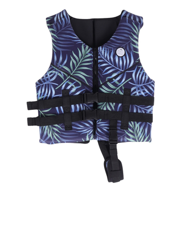 ラスティ（RUSTY）キッズ ライフジャケット 総柄フローティングベスト レジャー用 964930LEF