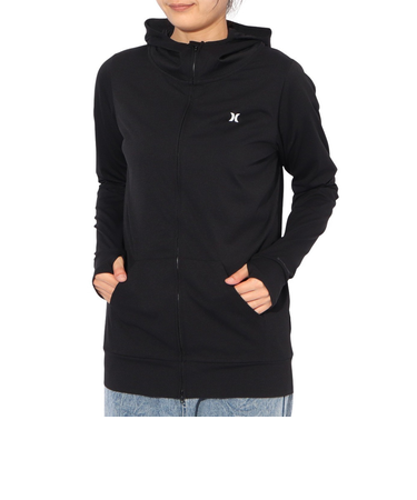 ハーレー（HURLEY）ラッシュガード 長袖 ファントム グラフィック フルジップ フーディー 24WRG2320028-BLK