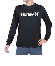 ハーレー（HURLEY）UPF50+ 軽量 速乾 ストレッチ ラッシュガード 長袖 RASH ONE AND ONLY MRG2310033-BLK