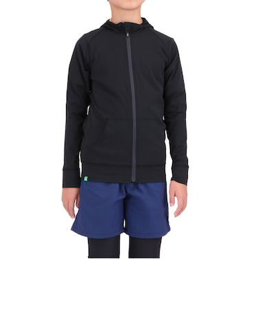 フットマーク（FOOTMARK）ジュニア スクール水着 ラッシュガード 長袖 パーカー 3100134-09 ブラック