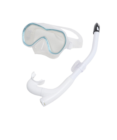 アクア（AQA）マスク スノーケル オルカソフト&カナールフレックススペシャル 2点セット KZ-9108 WT