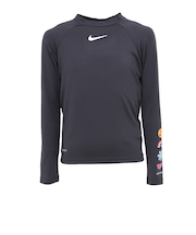 ナイキ（NIKE）ラッシュガード スウッシュ 長袖 ハイドロガード 130～160cm NESSE739-N001 速乾 UVカット