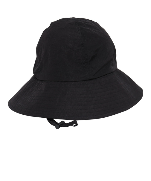 風で飛ばない ツバ広ハット WUV 04 BK