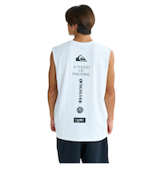 クイックシルバー（Quiksilver）ラッシュガード VERTICAL LOGO ノースリーブシャツ 25SUQLY252017WHT